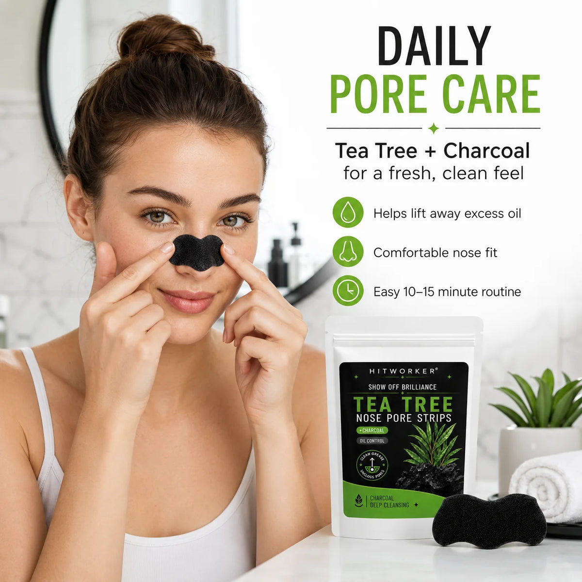 Tea Tree Charcoal Nose Pore Strips