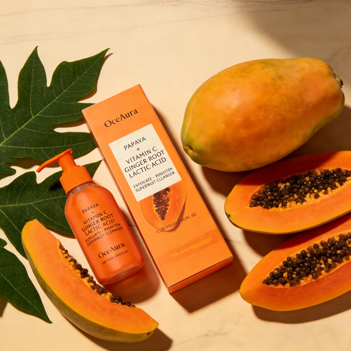 OceAura Papaya and Vitamin C Facial Cleanser, 100 ml