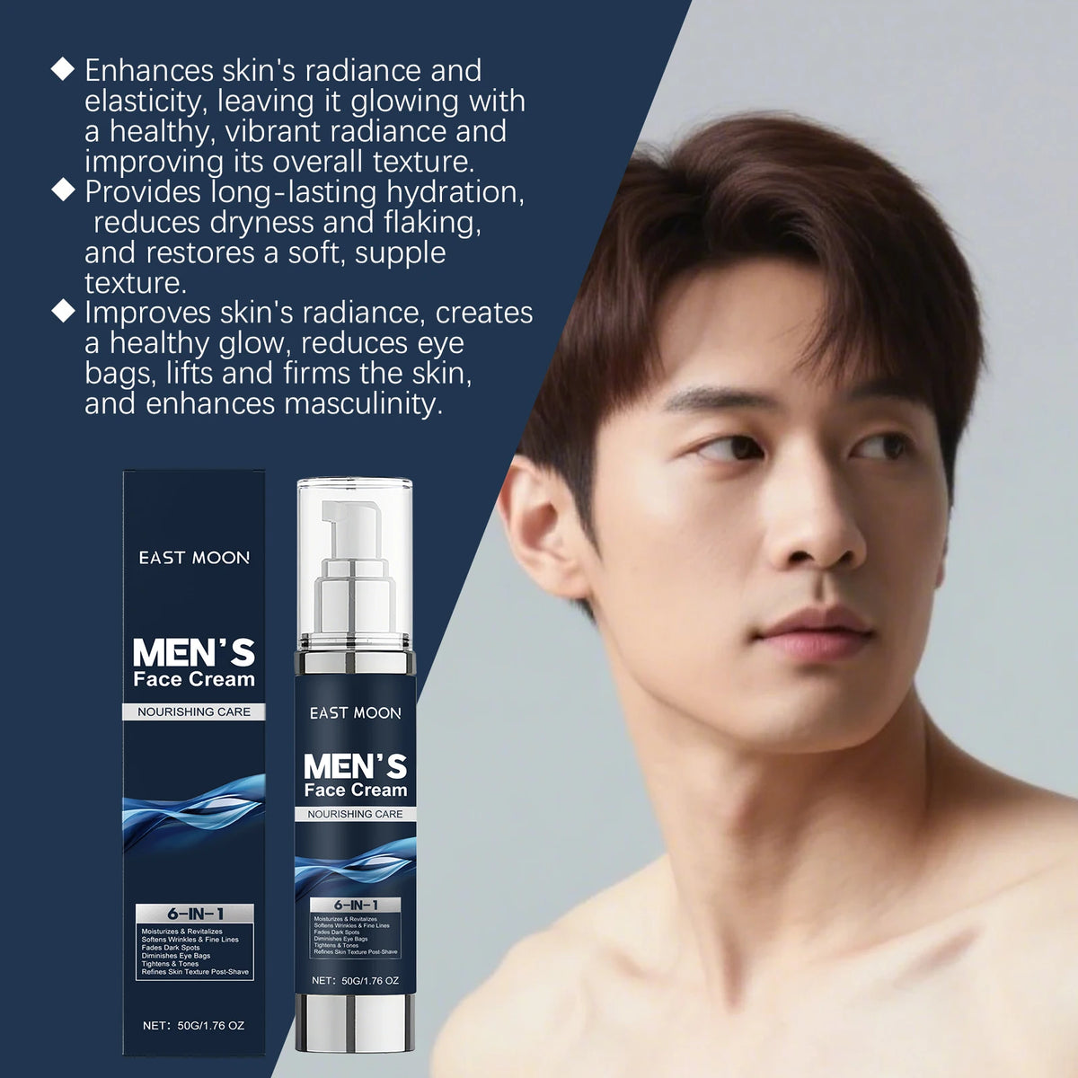 East Moon Men's Deep Moisturizing Face Cream
