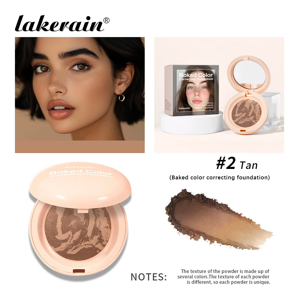 Demi-Matte Baked Color-Correcting Powder Foundation