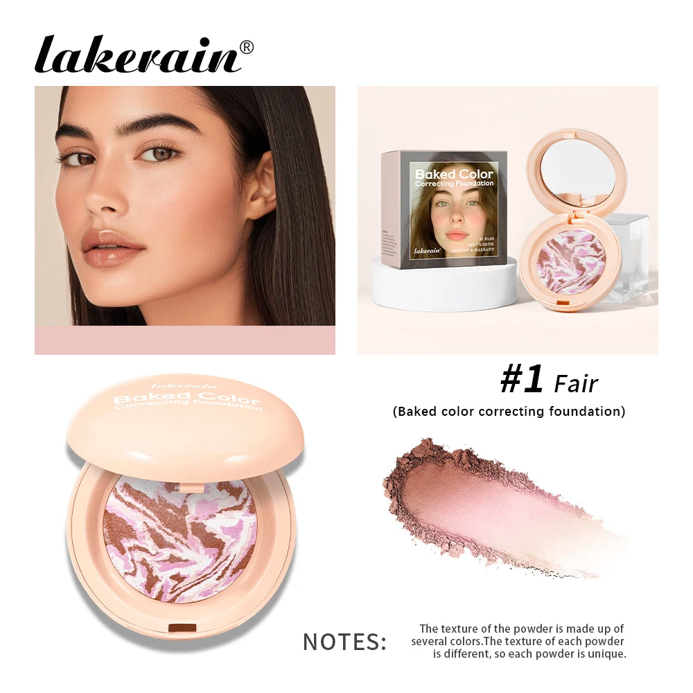 Demi-Matte Baked Color-Correcting Powder Foundation