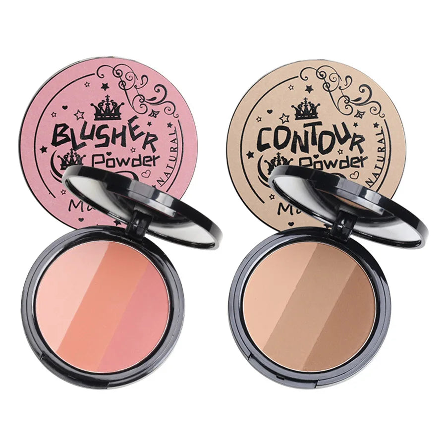 MAXFINE 3-in-1 Blush and Contour Palette