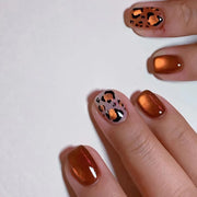 Wine Red Square Press-On Nails, 24-Piece Set