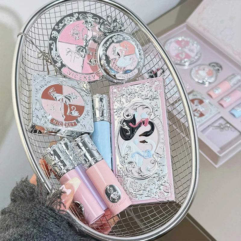 NICEKEY Pink Ballet Makeup Gift Set with Necklace