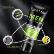 Men's Bamboo Charcoal and Volcanic Mud Face Wash, 80 g