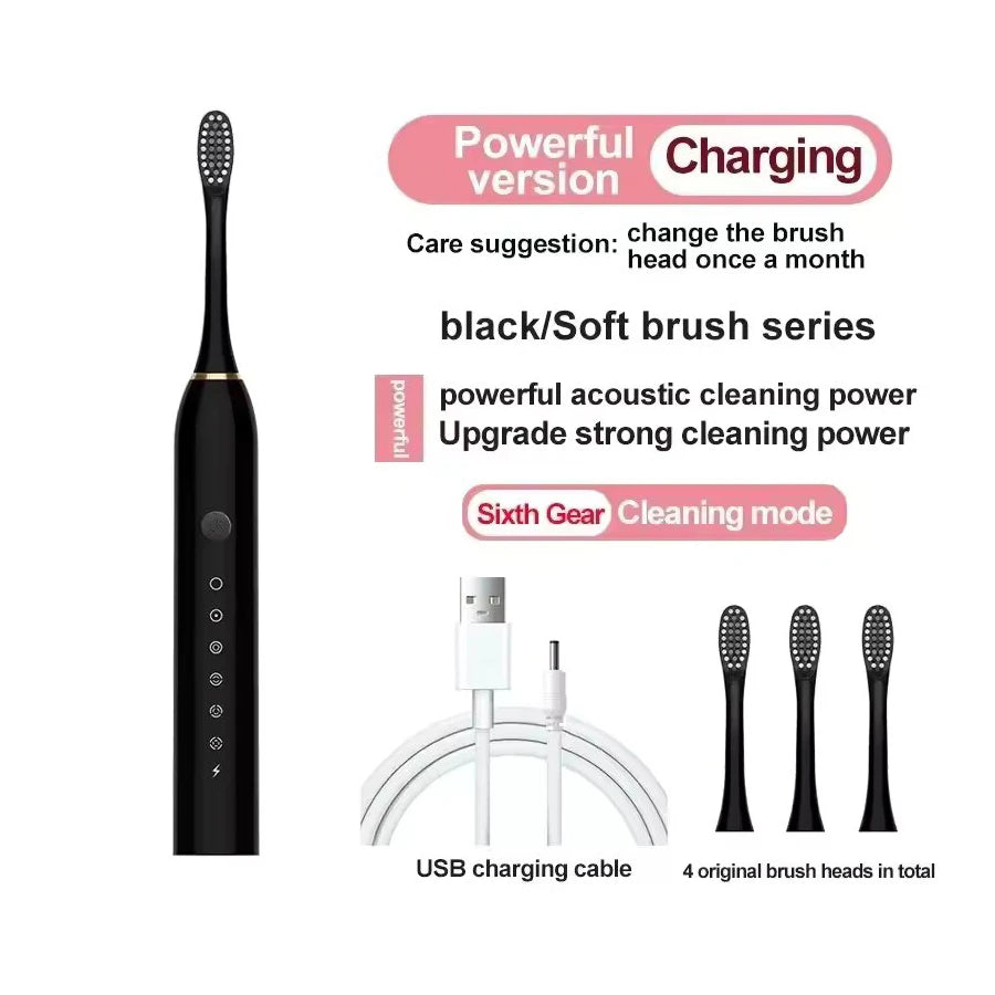 Ultrasonic Electric Toothbrush with 6 Speed Modes