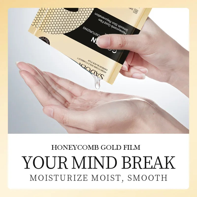 SADOER 24K Gold Facial Mask Sheets, 20 Pieces