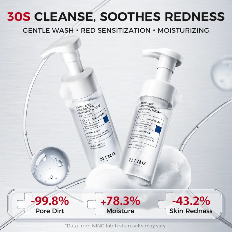 NING DERMOLOGIE Amino Acid Facial Cleansing Foam, 150 ml