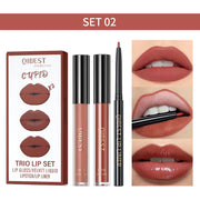 QIBEST 3-Piece Liquid Lip and Lip Liner Set