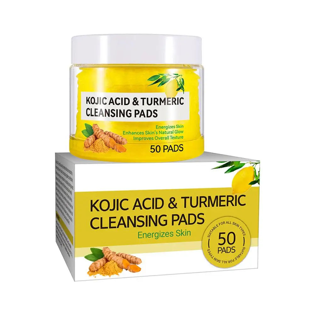 Turmeric and Kojic Acid Cleansing Pads, 40 or 50 Pieces