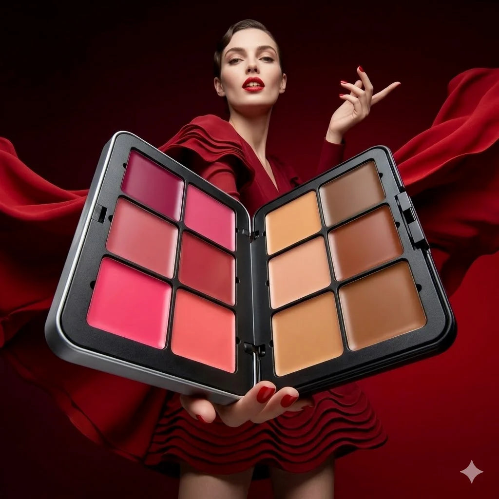 12-Color Concealer, Blush and Contour Palette