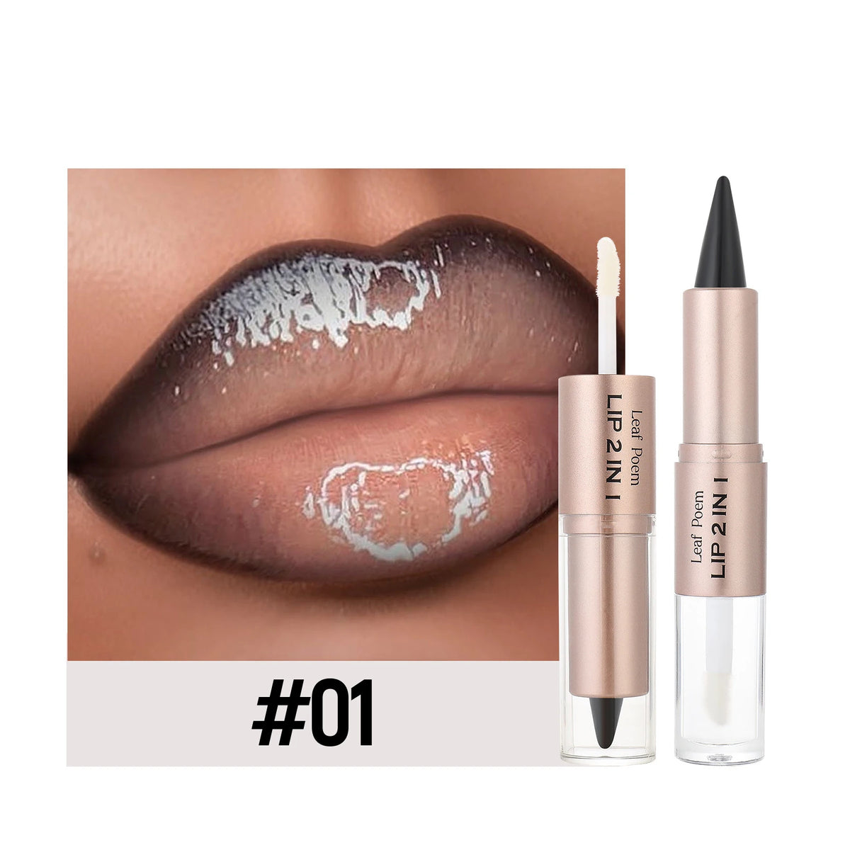 2-in-1 Matte Lip Liner and Crystal Lip Gloss