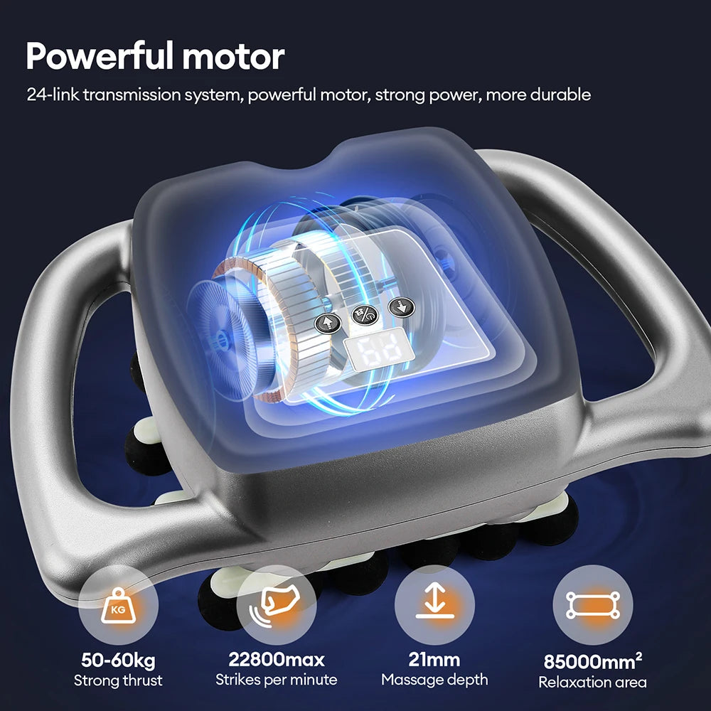 24-Head Fascia Massage Gun with 9 Modes