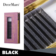 DeceMars 5D W-Shaped Eyelash Extensions, 12-Line Tray