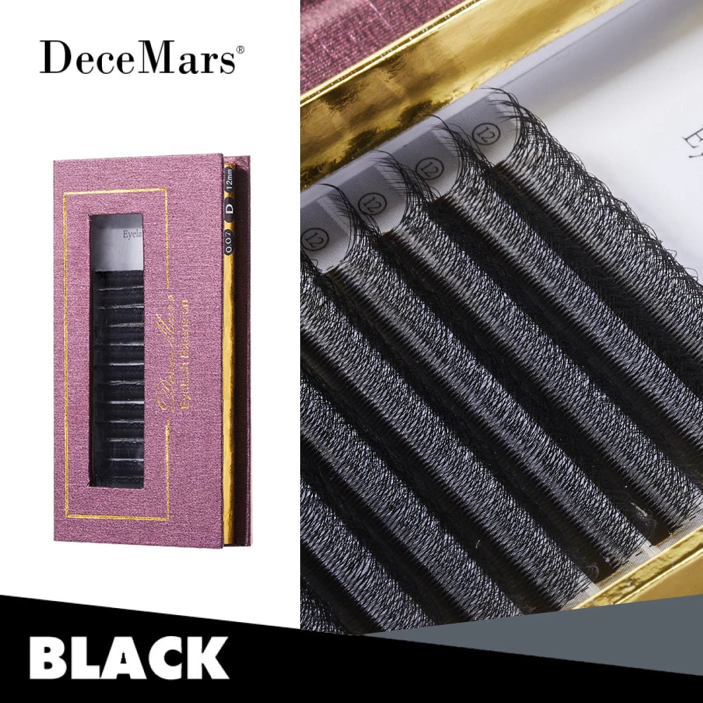 DeceMars 5D W-Shaped Eyelash Extensions, 12-Line Tray