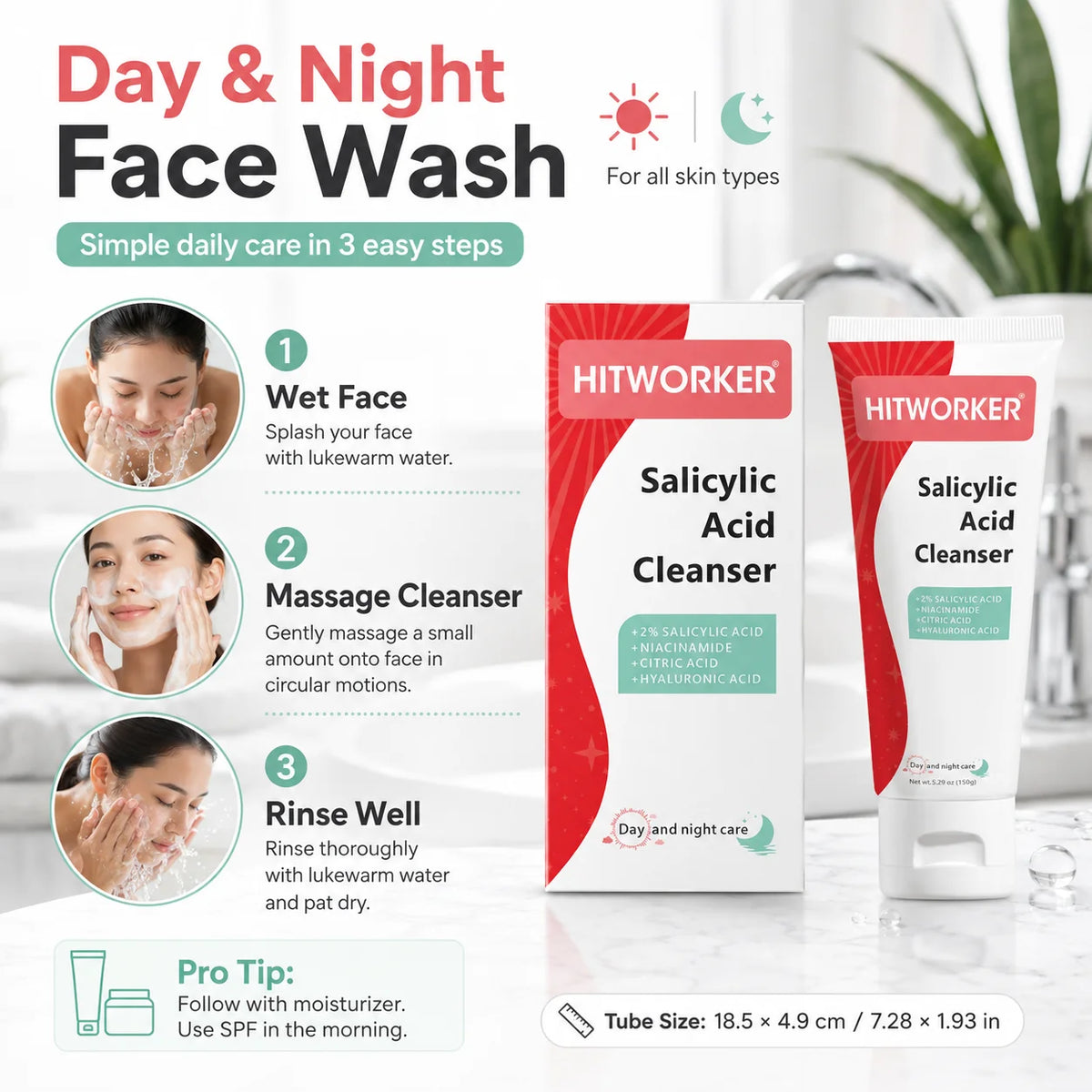 Salicylic Acid Foaming Facial Cleanser, 150 g