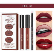 QIBEST 3-Piece Liquid Lip and Lip Liner Set