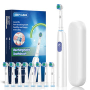 Rechargeable Rotary Electric Toothbrush with Timer and Multiple Modes