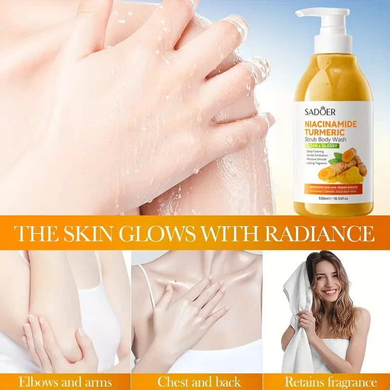 Niacinamide and Turmeric Scrub Shower Gel, 520ml