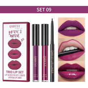 QIBEST 3-Piece Liquid Lip and Lip Liner Set