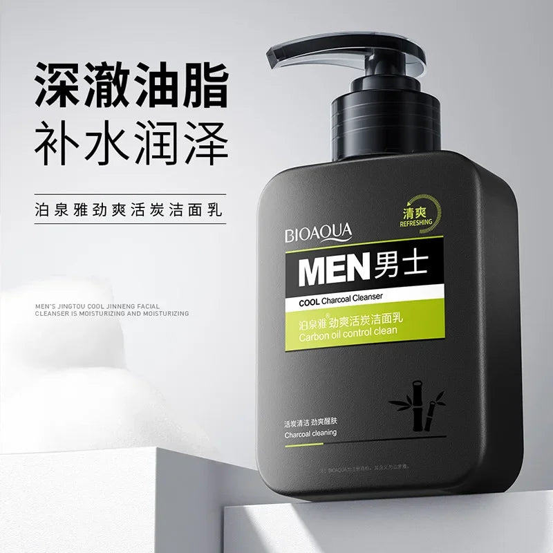 BIOAQUA Men's Charcoal Facial Cleanser, 168 g