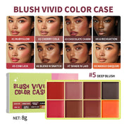8-Color Cream Makeup Palette, Highlighter and Blush