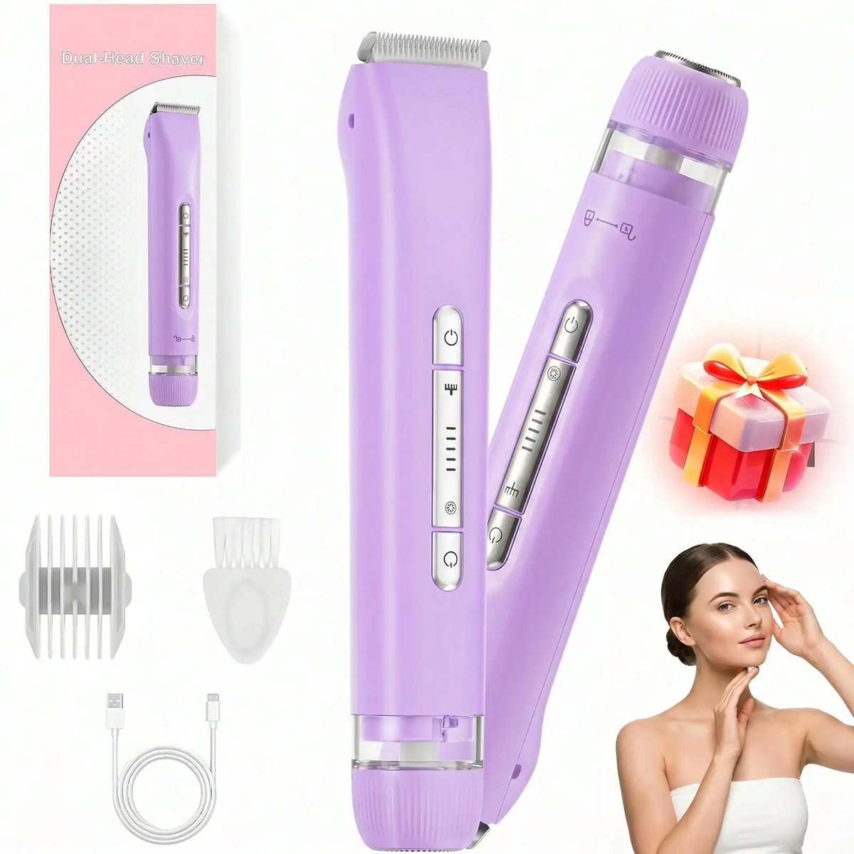 Women's Dual-Head 2-in-1 Electric Body Shaver