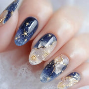 Romantic Y2K Star Press-On Nails, 24-Piece Almond Set
