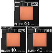 Maybelline Fit Me Blush Peach 0.16 Ounce (Pack of 3)
