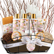 Vanilla Coconut Spa Basket - 13pc Deluxe Set